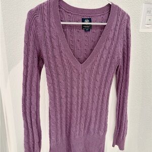 American Eagle Outfitters Lavender V-Neck Sweater